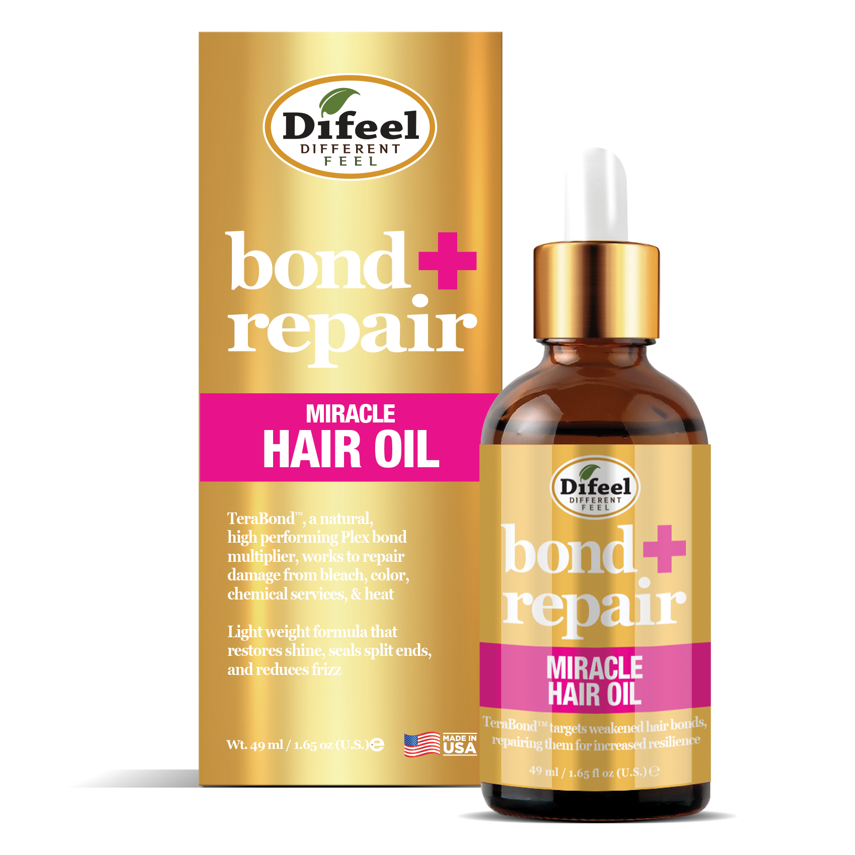 Difeel Bond+Repair Hair Oil 1.65oz