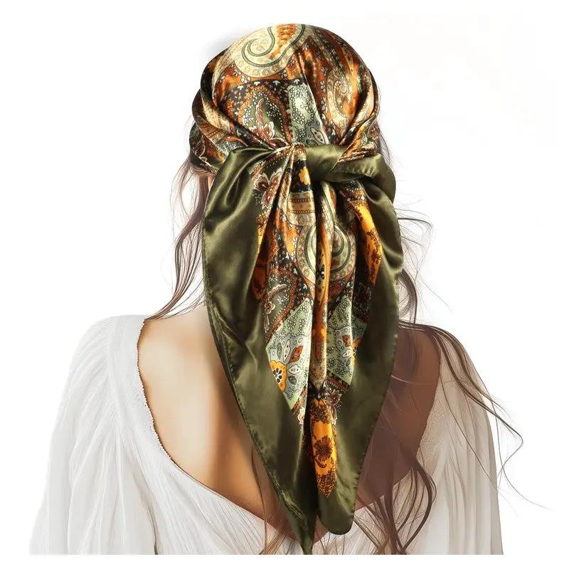 TRIPLE GRO SATIN LARGE SCARF by Triple Gro