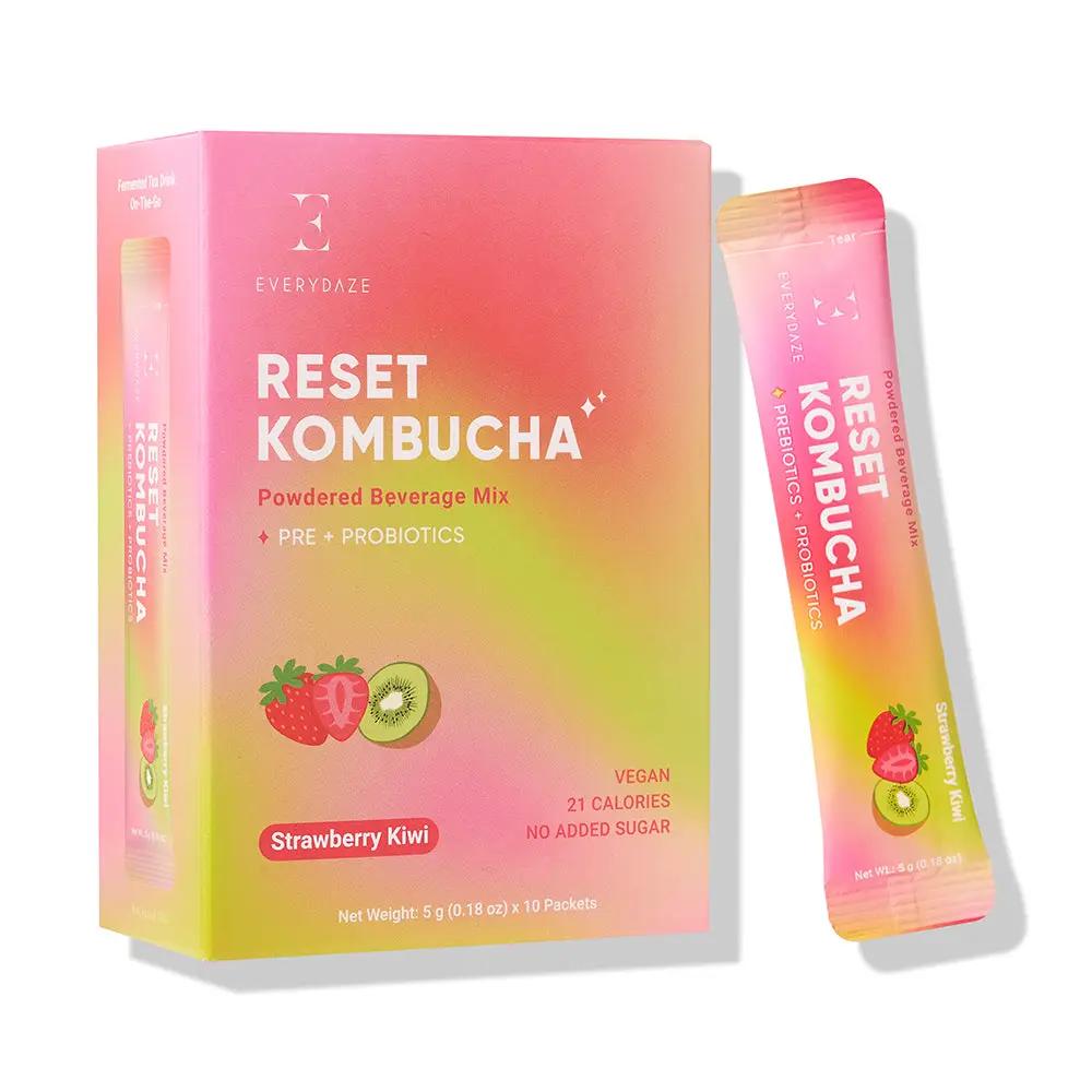 EVERYDAZE RESET KOMBUCHA - Strawberry Kiwi - 10 Packs by EVERYDAZE