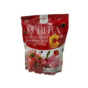 PURERA GLUTA COLLAGEN STRAWBERRY & VIT C PLUS 450G. (15G*30S) by Purera
